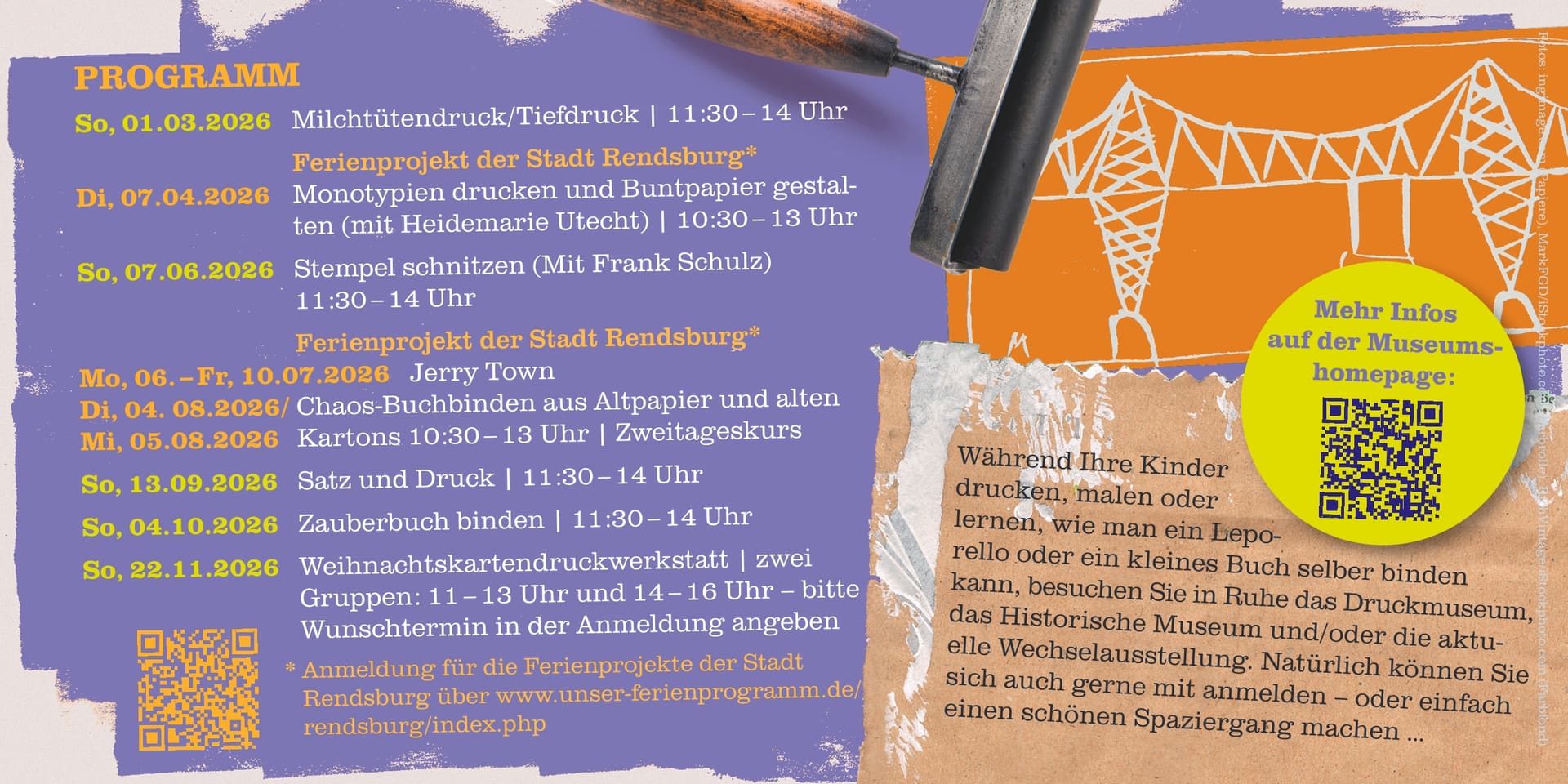 Rückseite der Programmkarte „M?halbzwölf 2026“ mit allen Terminen des Jahres.
