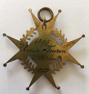 Weitere Ansicht: Radsportmedaille von 1895.